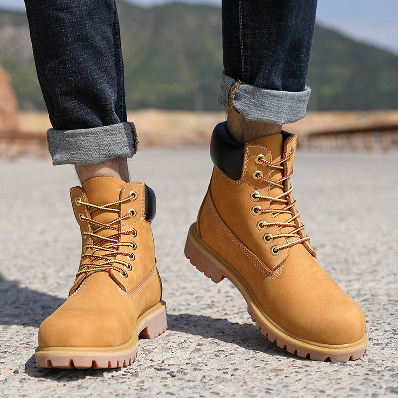 Women's & Men's Top Working Wear Worker Waterproof Martin Layer Boots