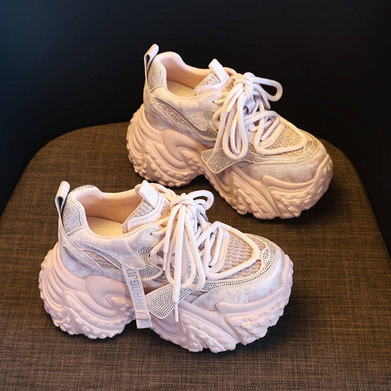 Women's Platform Height Increasing Insole Fashionable Dad Spring Casual Shoes