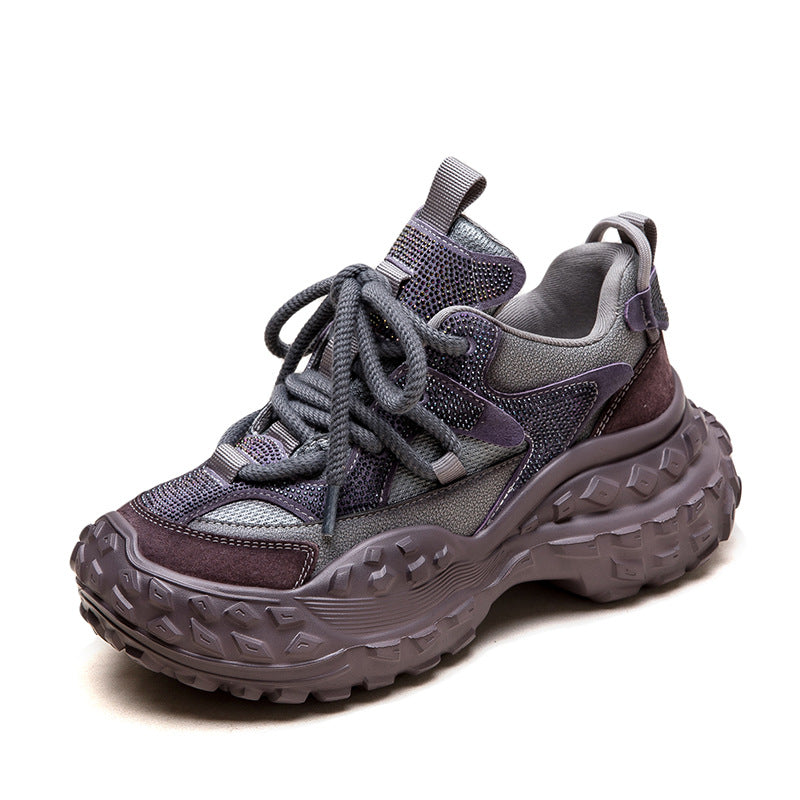 Leisure Breathable Clunky Korean Style Dirty Fashion Fashionable Women's Casual Shoes