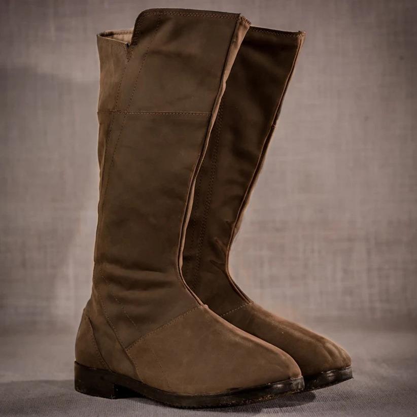 Men's Medieval Pirate Viking Round Head Boots