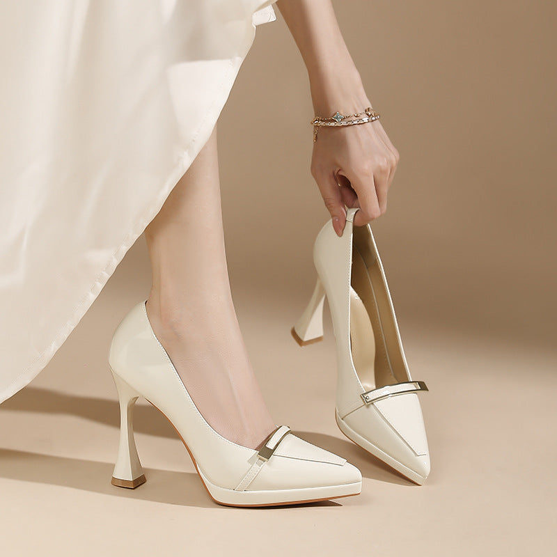 Women's High Autumn Waterproof Platform Not Tired Heels