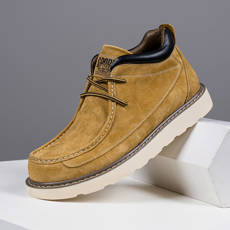 Men's Layer Pigskin Extra Large Size Martin Leisure Men's Leather Boots