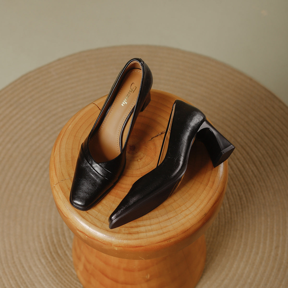 Women's Vintage Low-cut Square Toe Professional Commute Not Tired Feet Chunky Women's Fashion Shoes