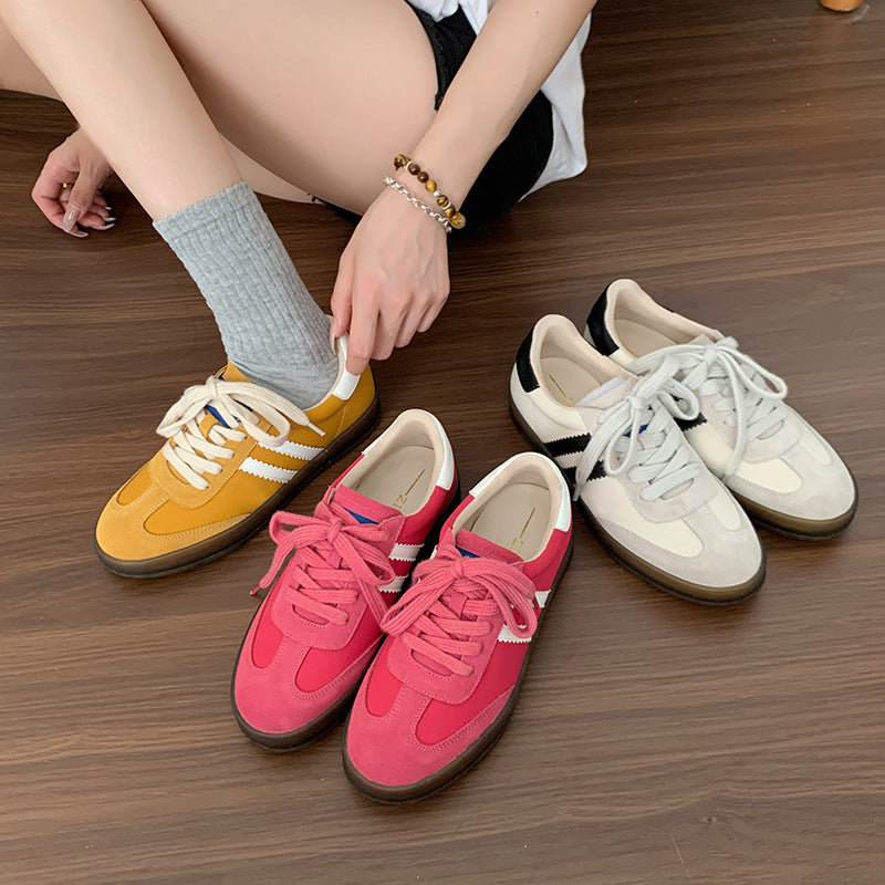 Women's Large Size Flat Bottom Skate German Sports Casual Shoes