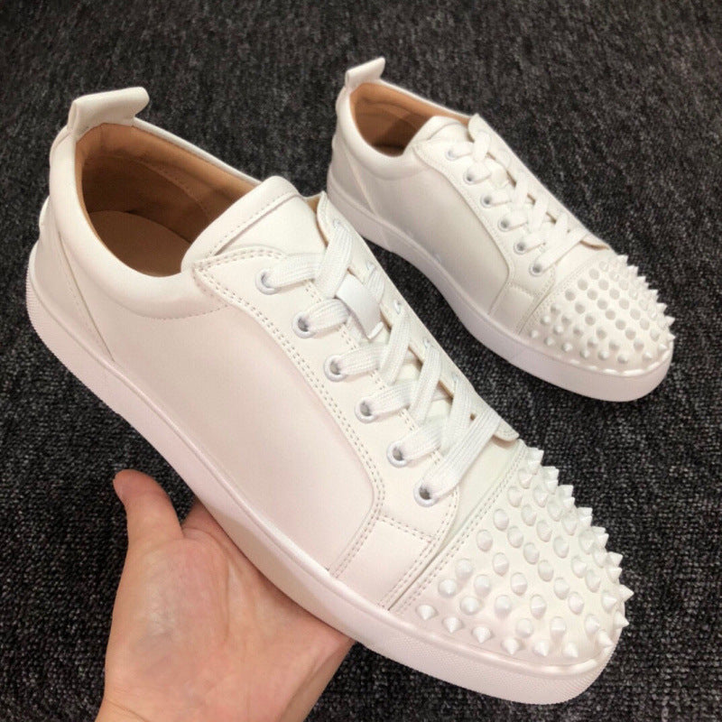 Men's Bottom Low Top Couple Trend Rivet Lace Men's Shoes