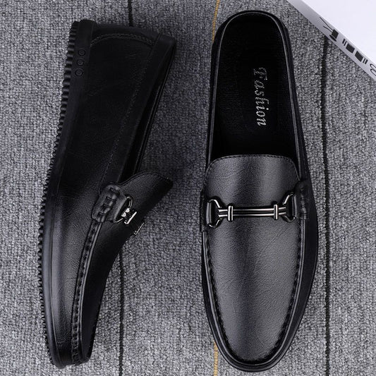 Men's Breathable Genuine Soft Business British Style Leather Shoes