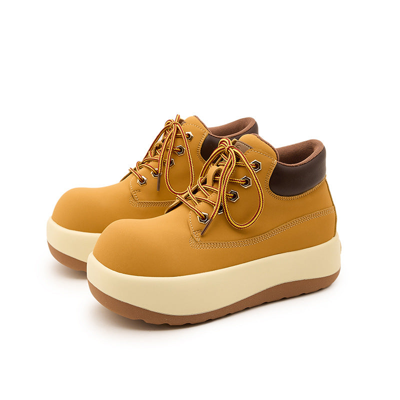 Women's Ugly Cute Big Head Martin For Autumn Women's Leather Boots