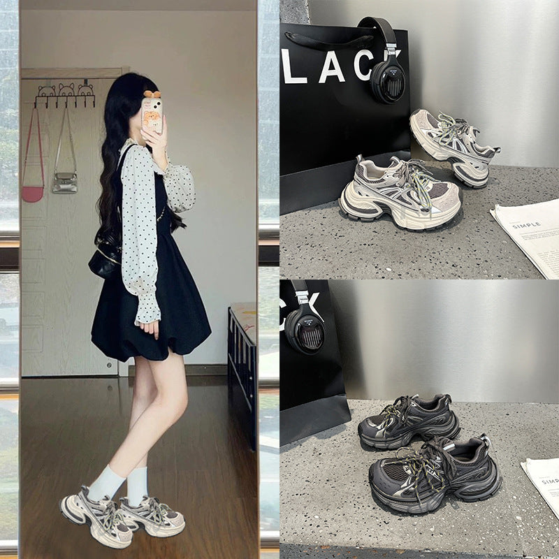 Women's Height Increasing Retro Platform Dad Trendy Mesh Women's Sports Shoes