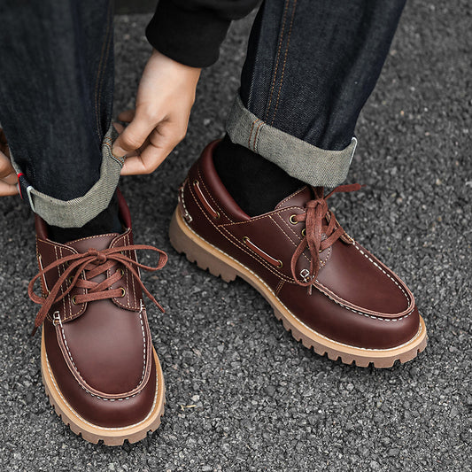 Elegant Autumn British Vintage Worker Business Men's Martin Boots