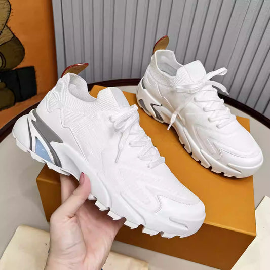 Women's Mesh Style Fashion Round Toe Mid Large Size Men's Sports Shoes