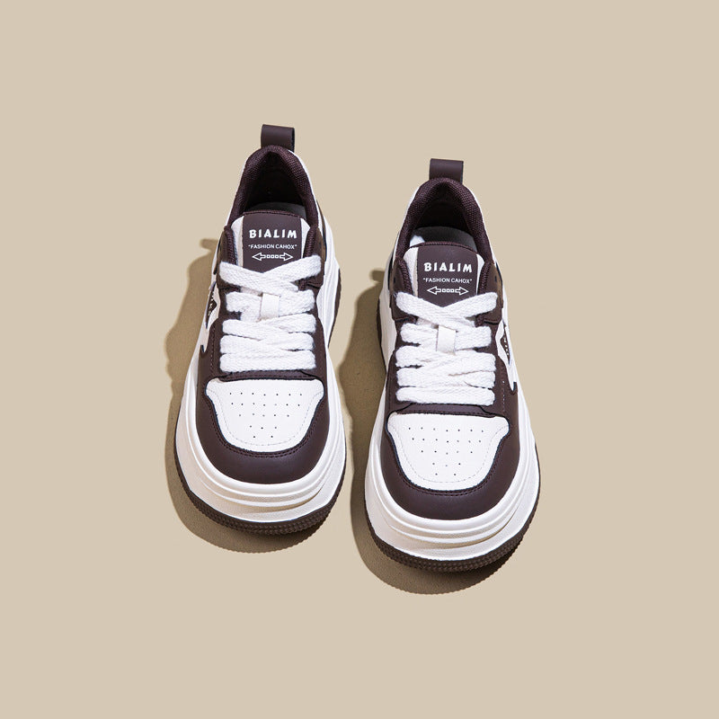 Women's Platform White Single-layer Winter Lightweight Leisure Plush Padded Women's Sports Shoes