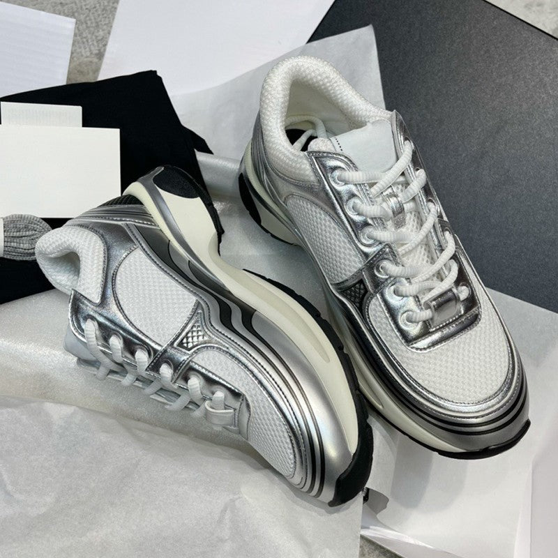 Style Sier Horn King Dad Platform Couple Elevator Wild Women's Sports Shoes