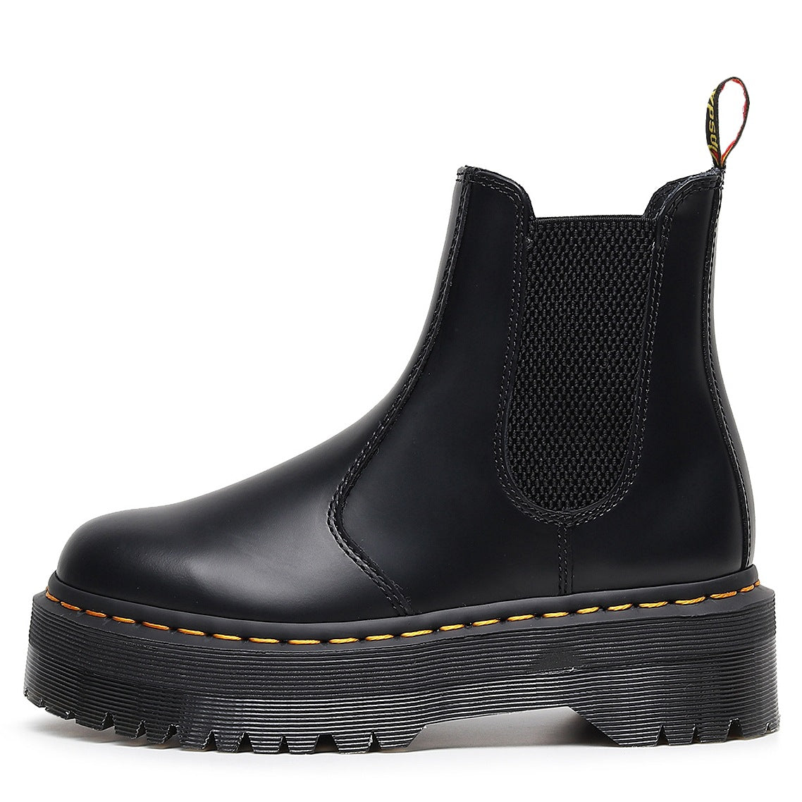 Women's Chelsea Platform Motorcycle British Short Muffin Bottom One Boots