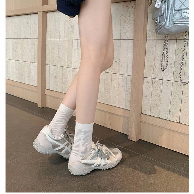 Women's Pony Training Platform Heightened Daddy White Women's Sports Shoes