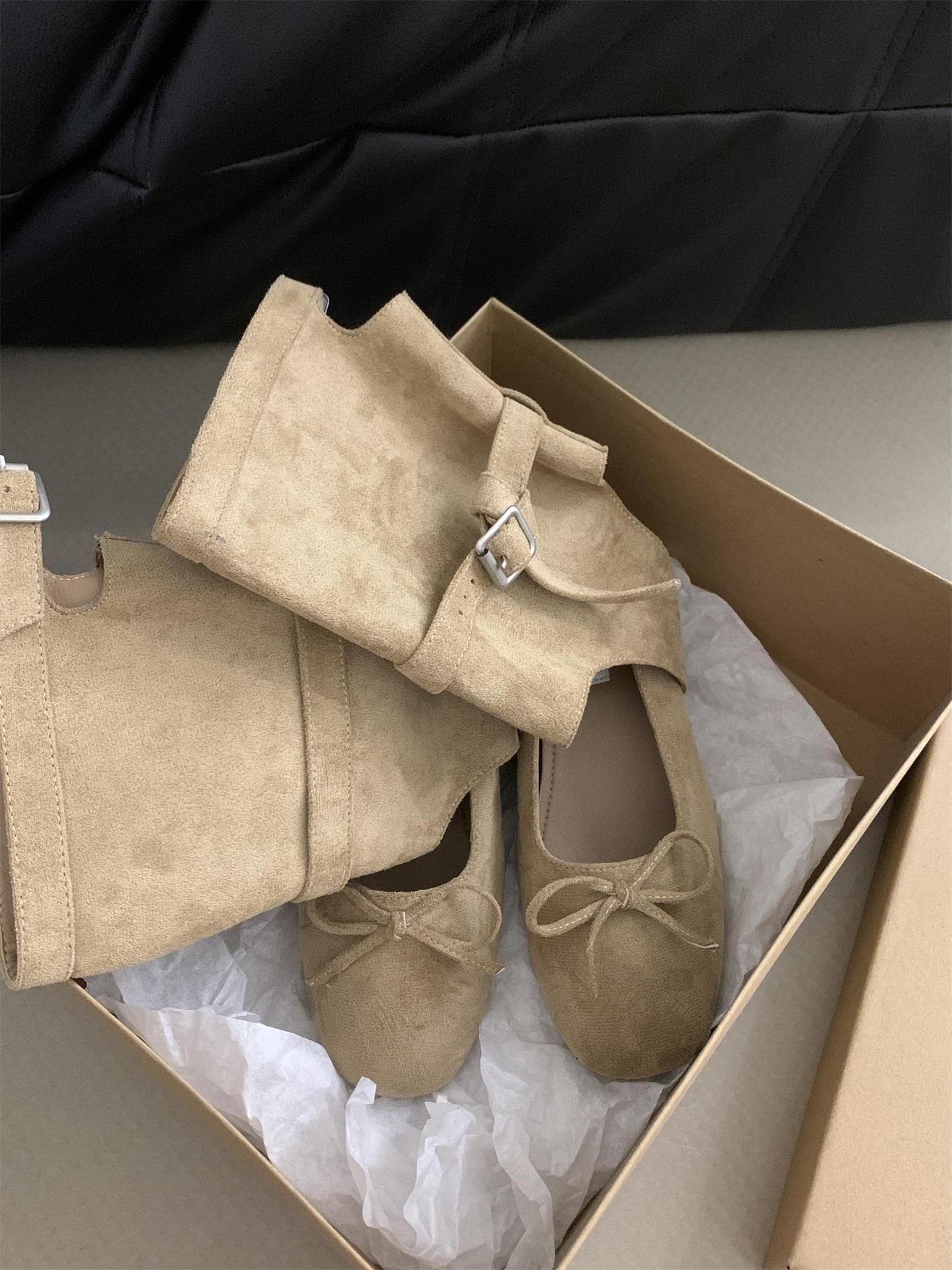 Women's Niche Ballet Style Summer Round Toe Bowknot Short Hollow Out Sandals