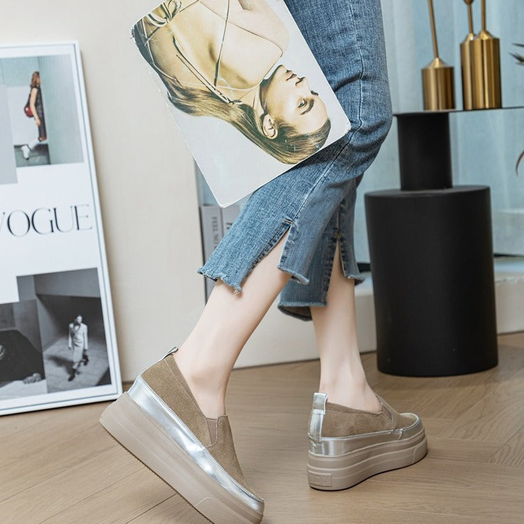 Women's Height Increasing Insole Project Small Autumn Versatile Leisure Platform Loafers