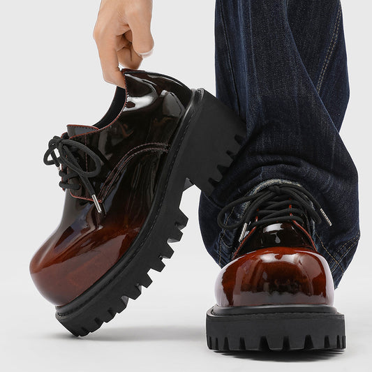 Men's Rub Colored Gradient Thick Sole Height Increasing Insole Men's Shoes