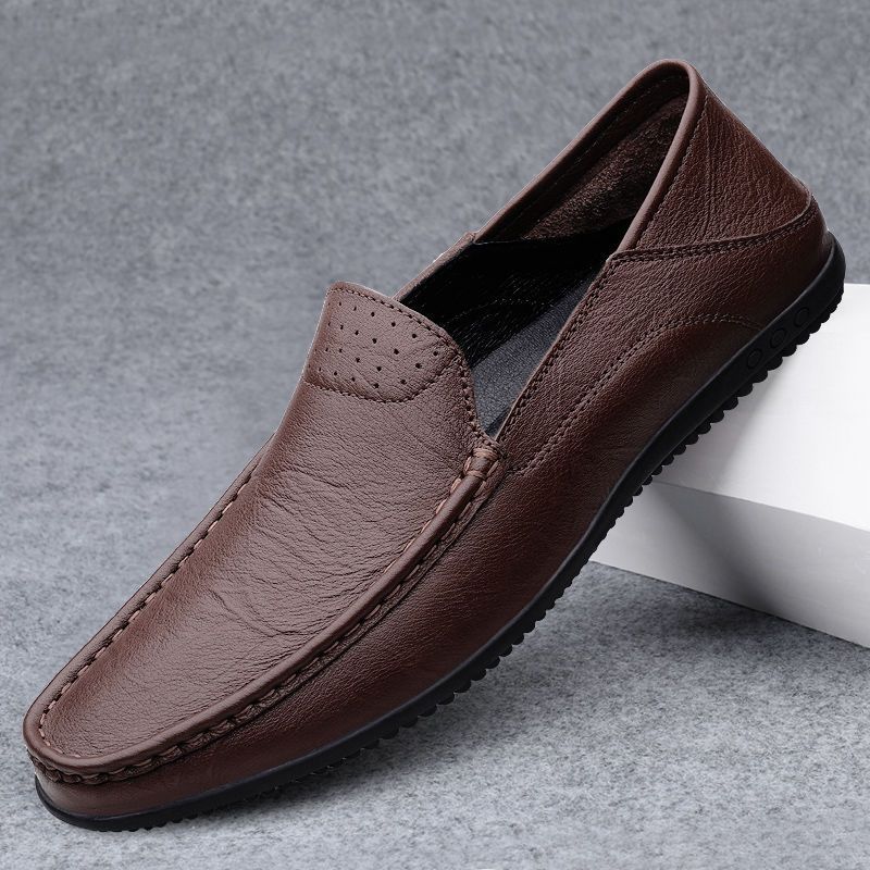 Men's Breathable Genuine Soft Business British Style Leather Shoes