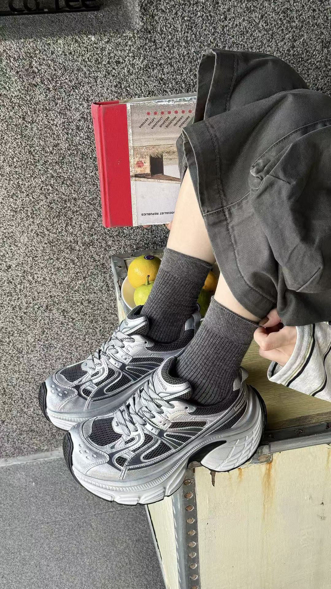 Women's Preface Fan Platform Dad Spring Breathable Soft Bottom Sports Casual Shoes