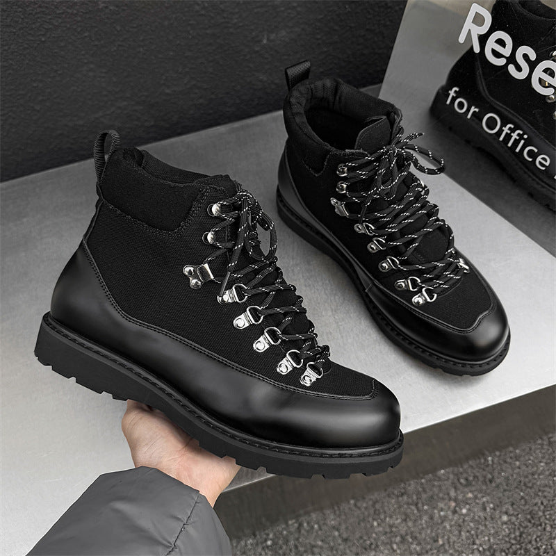 Men's British Hiking Derby Thick Sole Increased Men's Martin Boots
