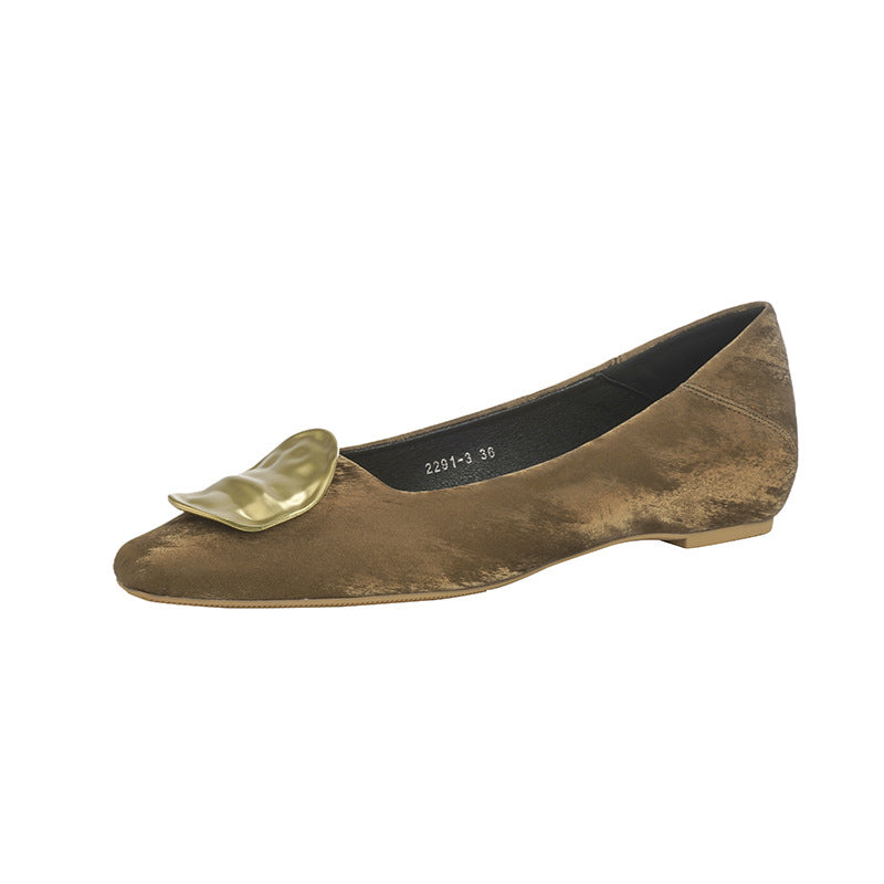 Height Increasing Insole Golden Buckle Not Tired Women's Fashion Shoes
