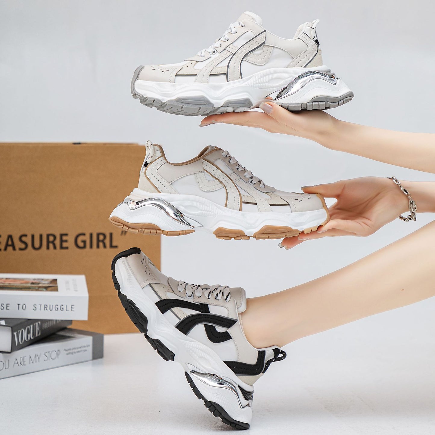 Women's Thick Bottom Dirty Dad Female Summer Space Women's Sports Shoes