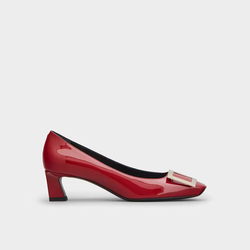 Classic Cm Square Buckle Daily Commuter Shallow Women's Fashion Shoes