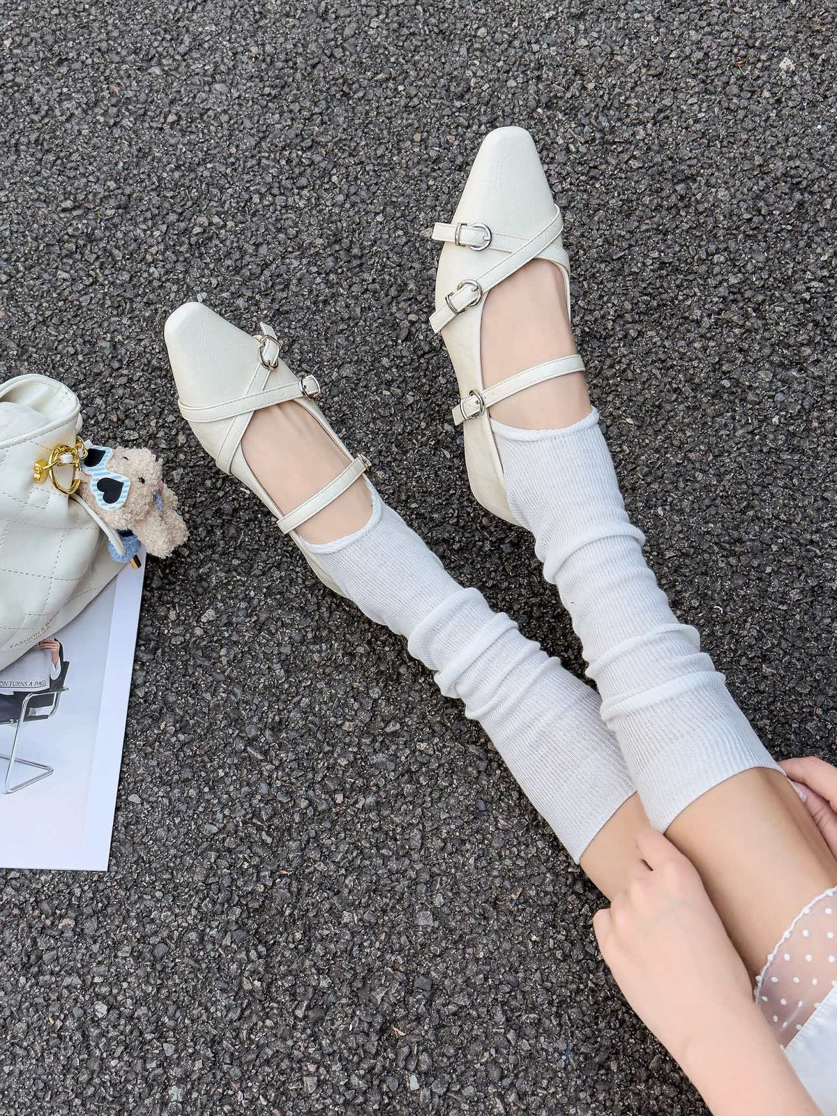 Black Mary Jane Spring Versatile High-grade Buckle Women's Fashion Shoes