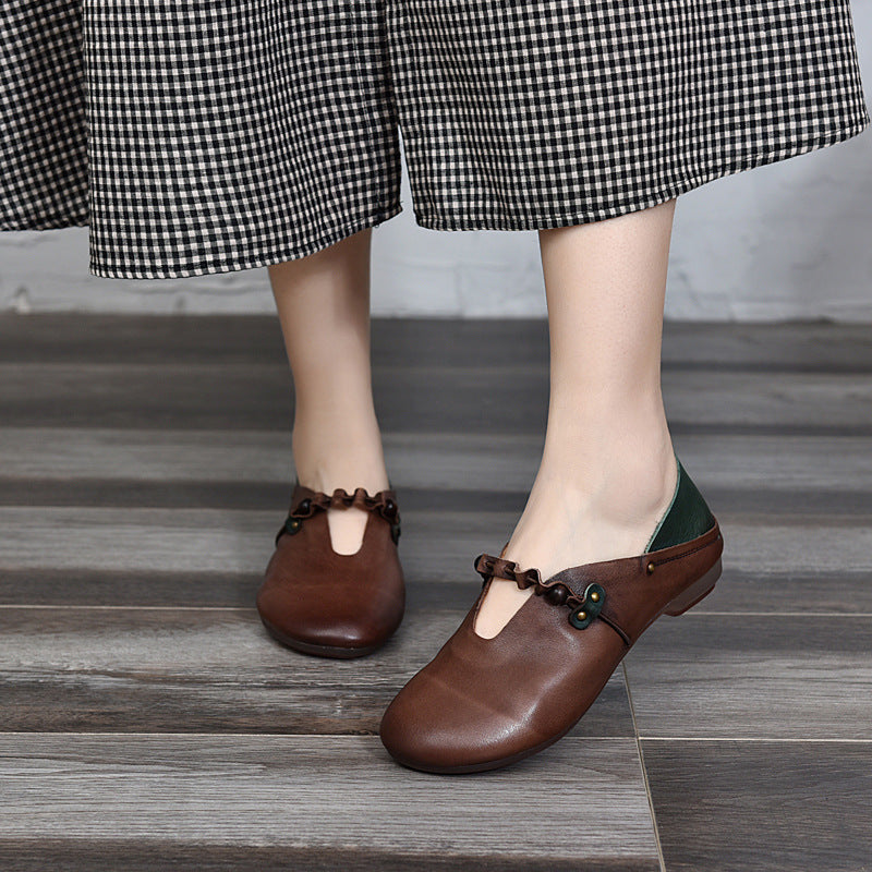 Women's Mori Two-way Flat Low Cut Round Women's Casual Shoes