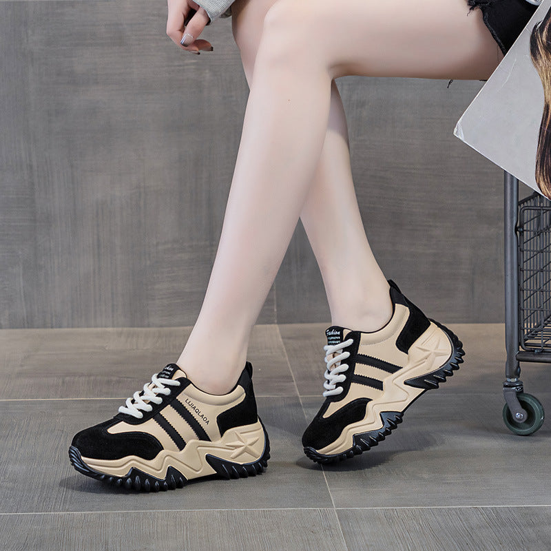 Women's Retro Style Soft Bottom Platform Men's Shoes
