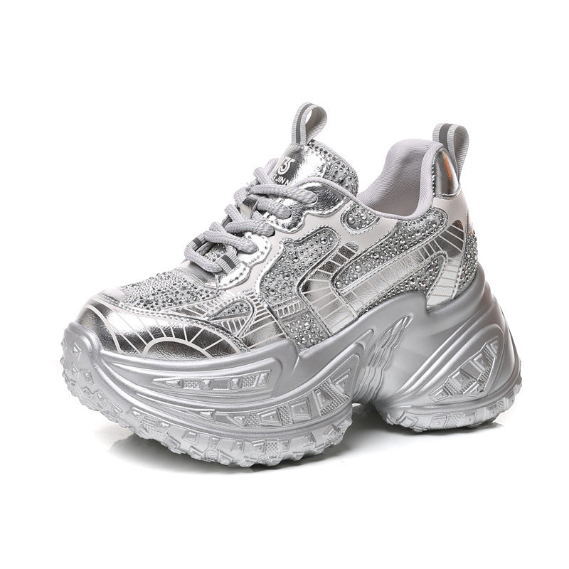 Women's Autumn With Thick Sole Height Increasing Insole Sports Casual Shoes