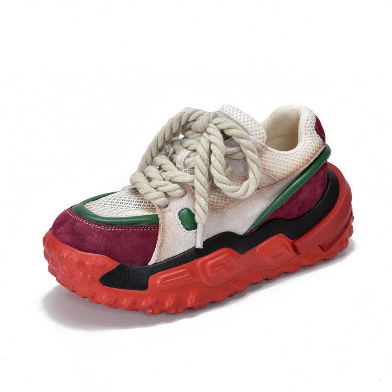 Women's Leisure Thick Bottom Light Daddy With Men's Shoes
