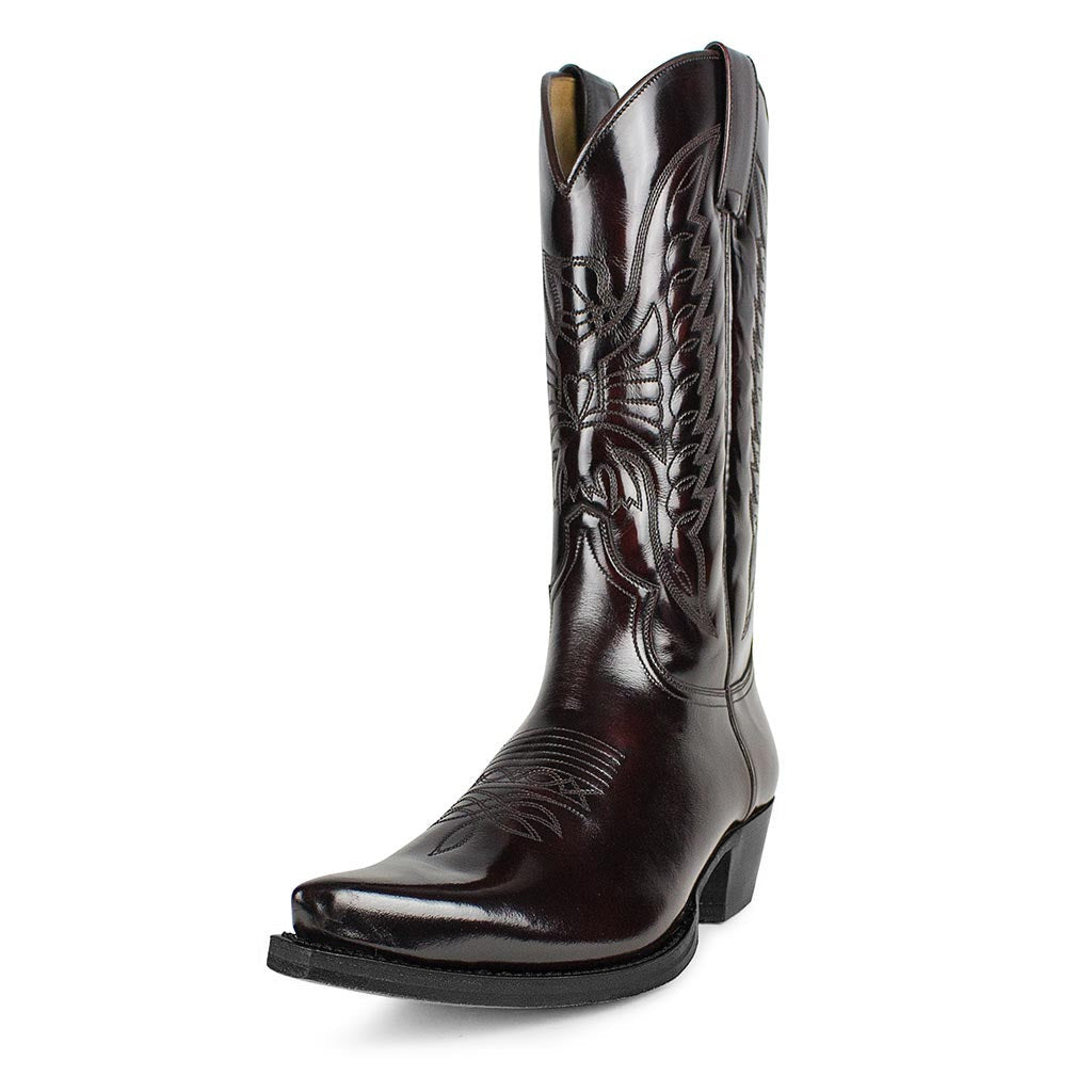 Women's & Men's Embroidered Pointed High Western Cowboy Color Men's Leather Boots