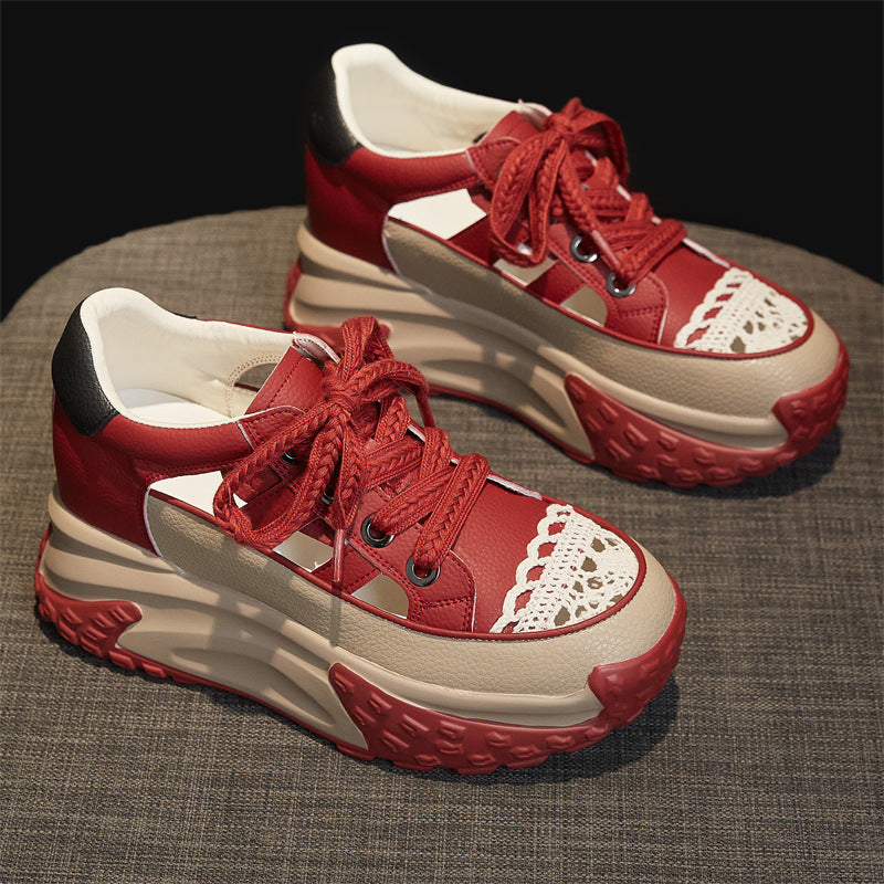 Women's Dad Summer Retro Lightweight Height Increasing Insole Sandals