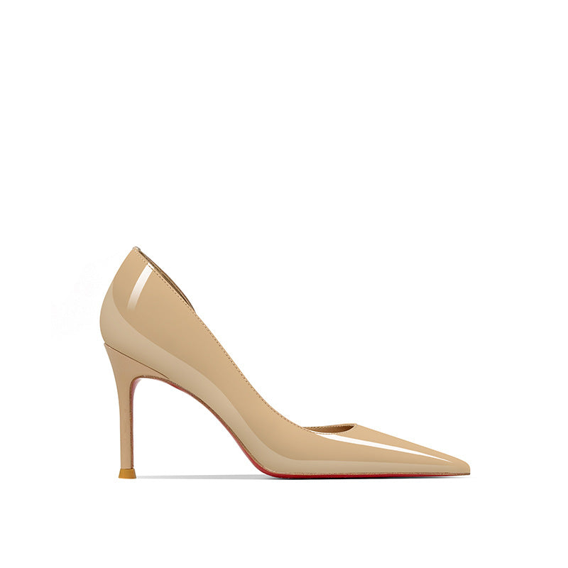 Women's Side Empty High Stiletto Temperament Pointed Toe Heels