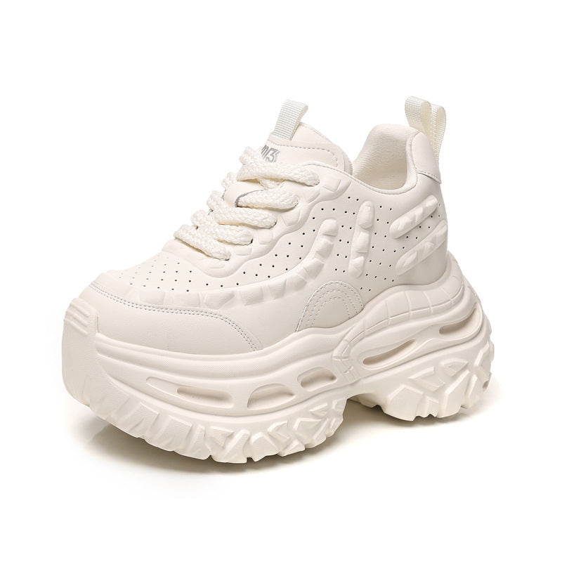 Women's Small Platform Height Increasing Insole Dad Autumn Sports Casual Shoes