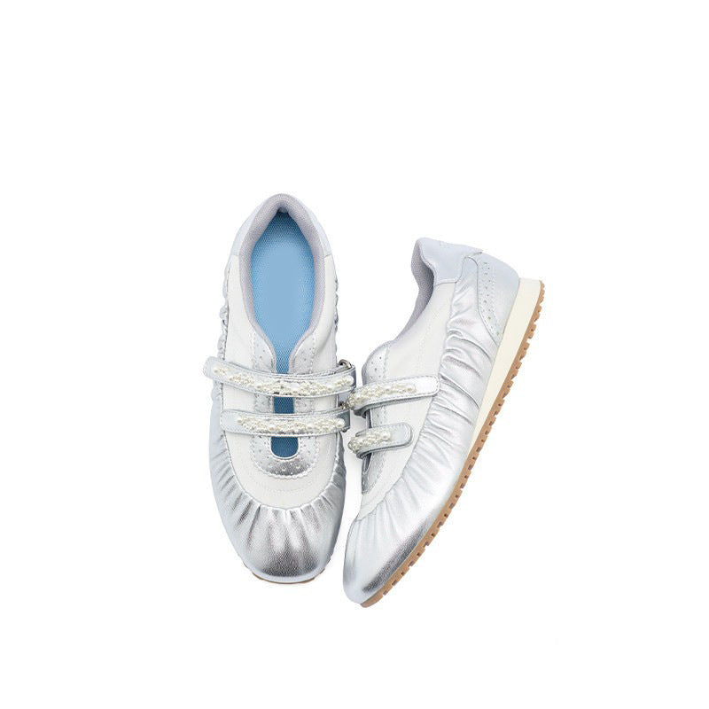Women's Spring Retro Mary Jane Brown Pearl Women's Fashion Shoes