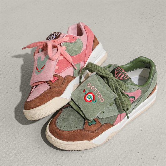Women's & Men's Mandarin Ducks Niche Platform Retro Easy Matching Leisure National Fashion Men's Sports Shoes