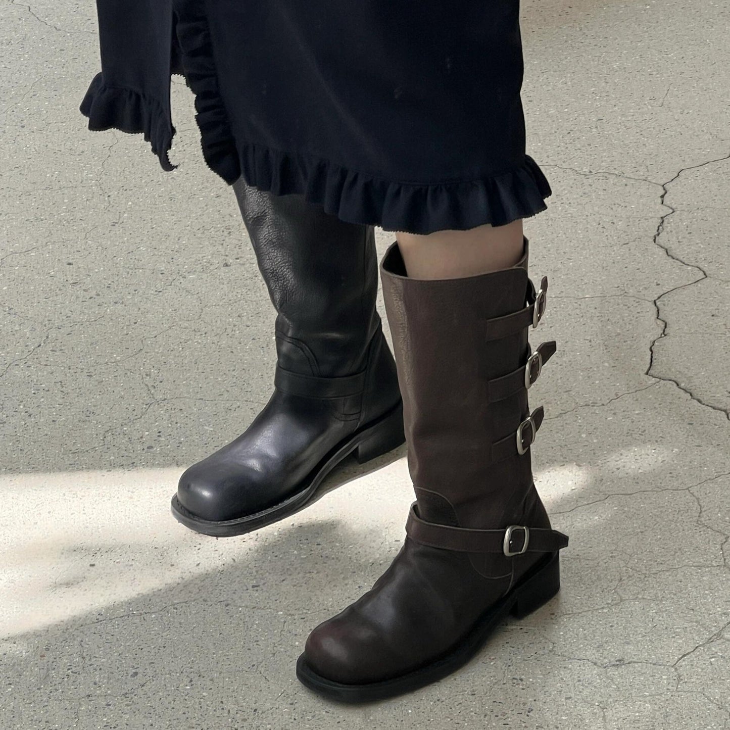 Women's Version Korean Style Niche Wear Platform Middle Tube Boots