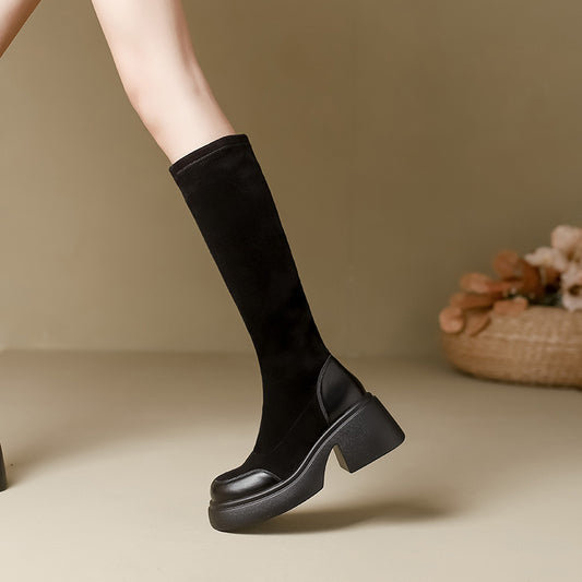 Women's Over The Knee Martin For High-heel Platform Ankle Boots