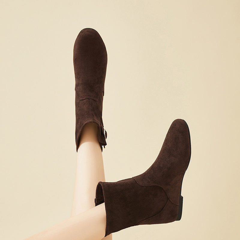Women's French Style Fashion Elastic Socks Skinny Women's Leather Boots