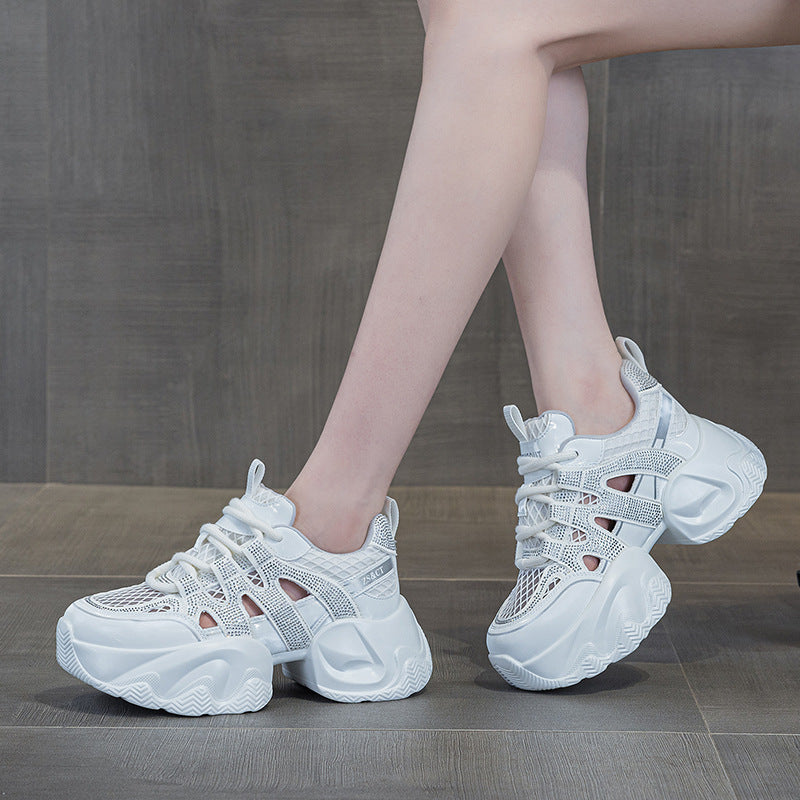 Rhinestone Starry Sky Sports Platform Dad Female Summer Women's Casual Shoes