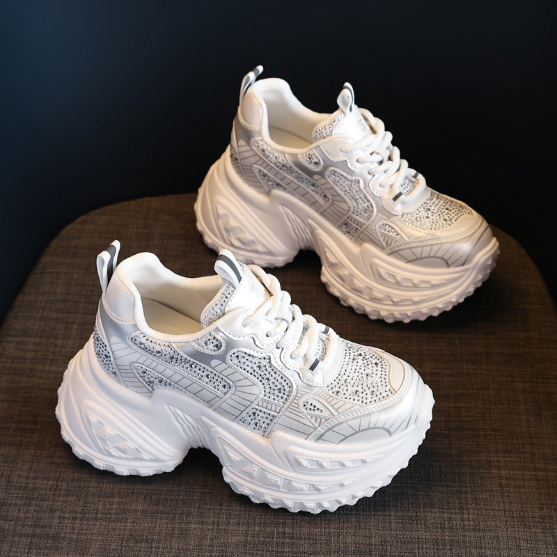 Women's Autumn With Thick Sole Height Increasing Insole Sports Casual Shoes