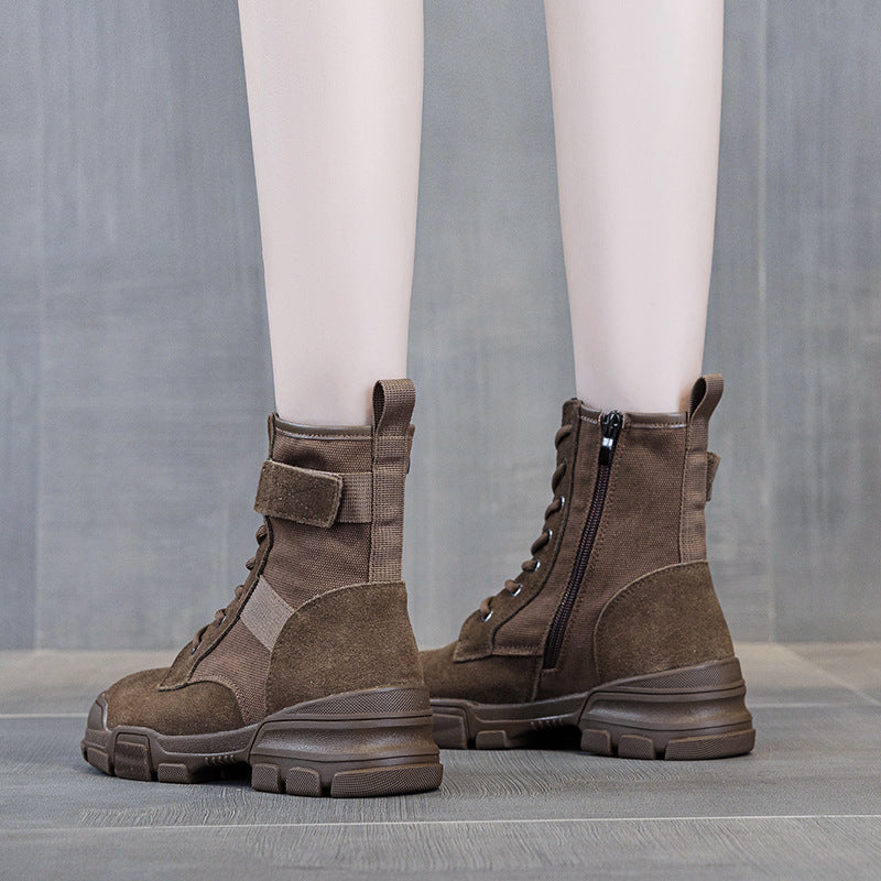 Women's Genuine Winter Versatile Short British Style Boots