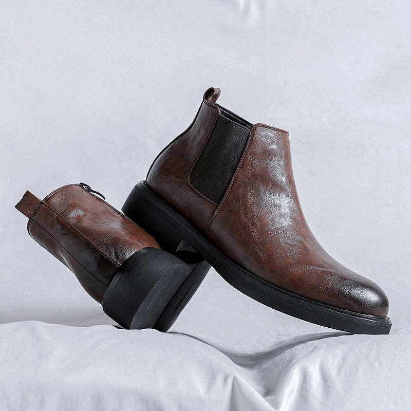 Men's British Style Business Formal Wear Black Pointed Boots