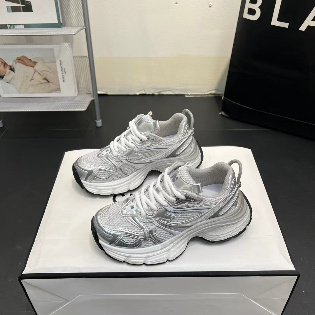 Women's Dad Fashionable Summer Lightweight Platform Versatile Mesh Breathable Sneakers