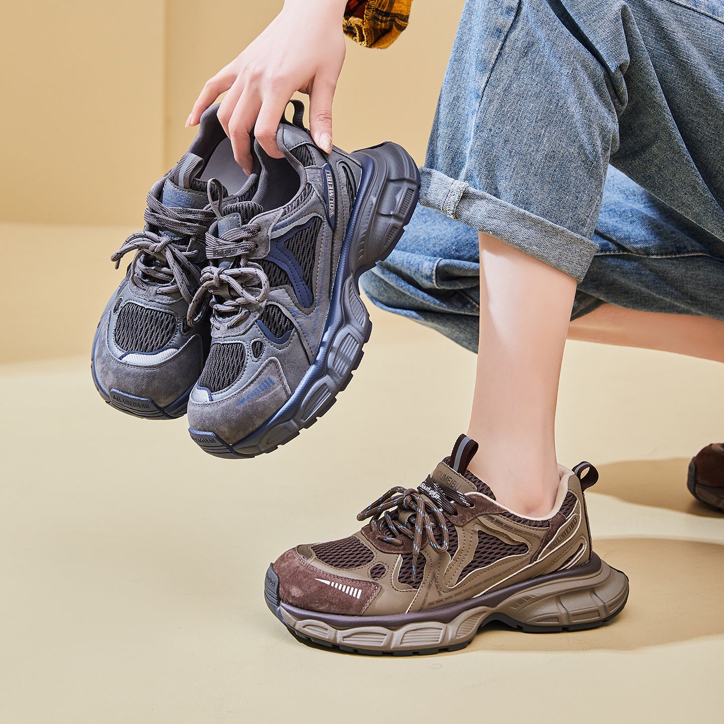 Women's Dad Trendy Autumn Korean Fashion Platform Women's Sports Shoes