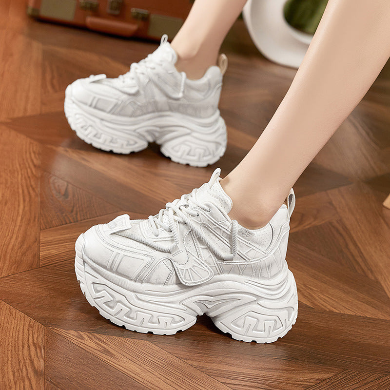 Women's Dad Spring Hidden Retro Rub Colored Women's Sports Shoes