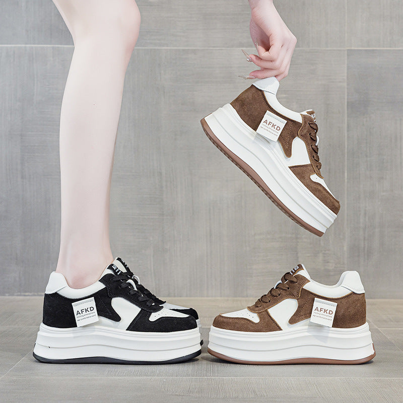 Women's Thick Bottom Show Feet Little Retro Soft Sports Casual Shoes