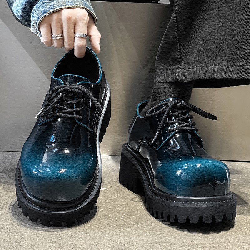 Men's Rub Colored Gradient Thick Sole Height Increasing Insole Men's Shoes